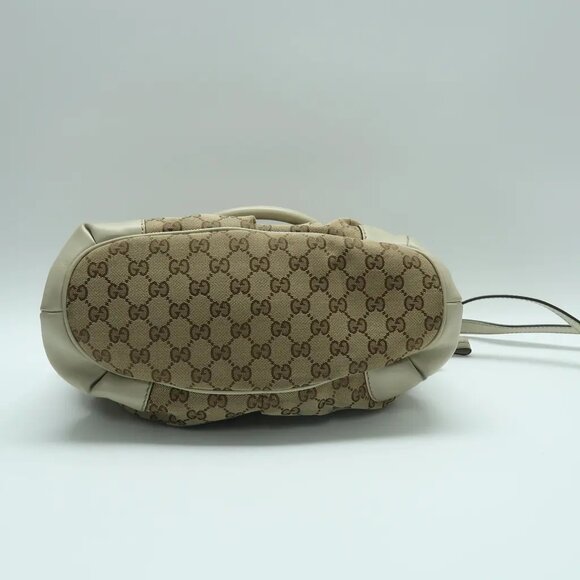 GUCCI Sukey Brown Cloth Satchel 389-030725 - Picture 5 of 12